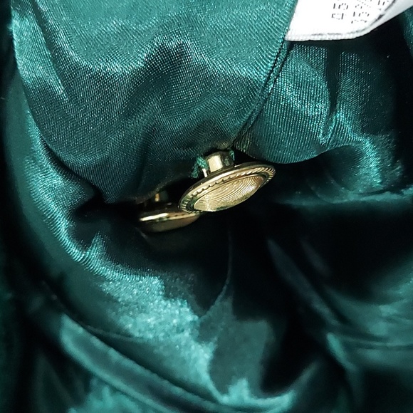 Joan Rivers Parisian Emerald Green Chic Woven Ruffle Jacket Size 12 #860 - Picture 6 of 9